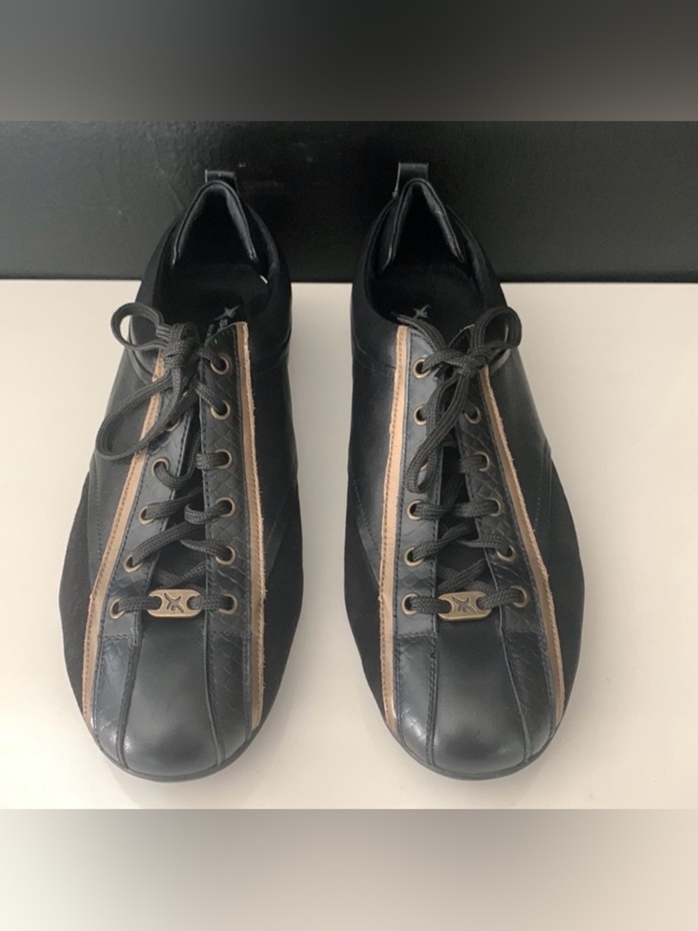 Xsensible black gold tennis shoes sneakers Women’s